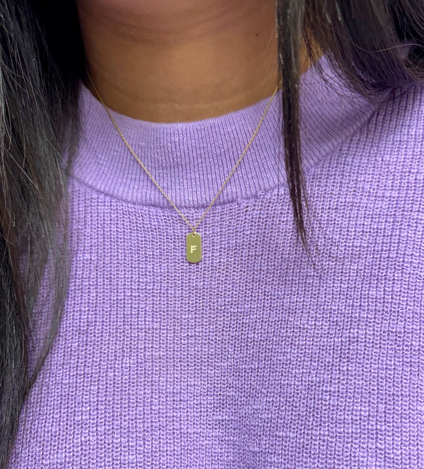 Dainty Initial Bar Necklace