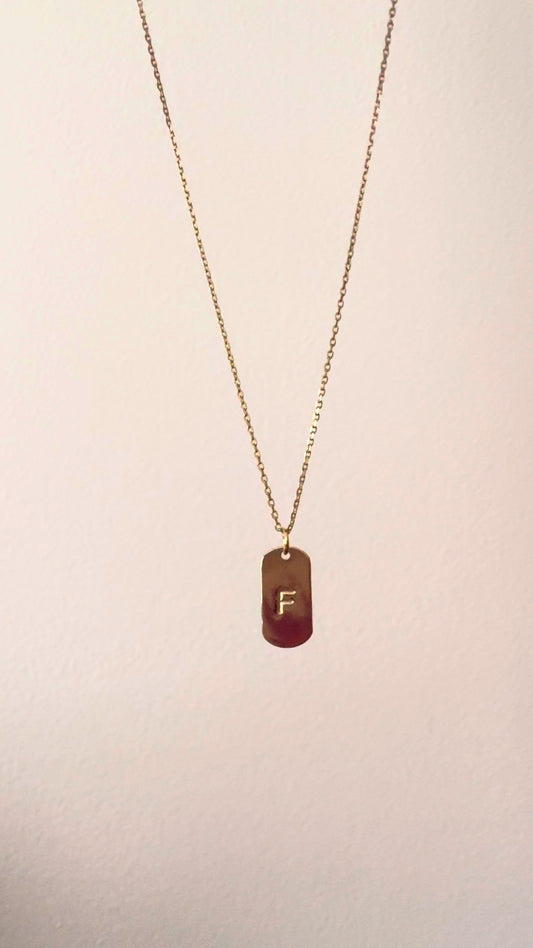 Dainty Initial Bar Necklace